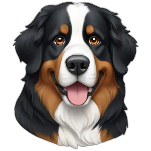 bernese mountain dog driving in arctic emoji