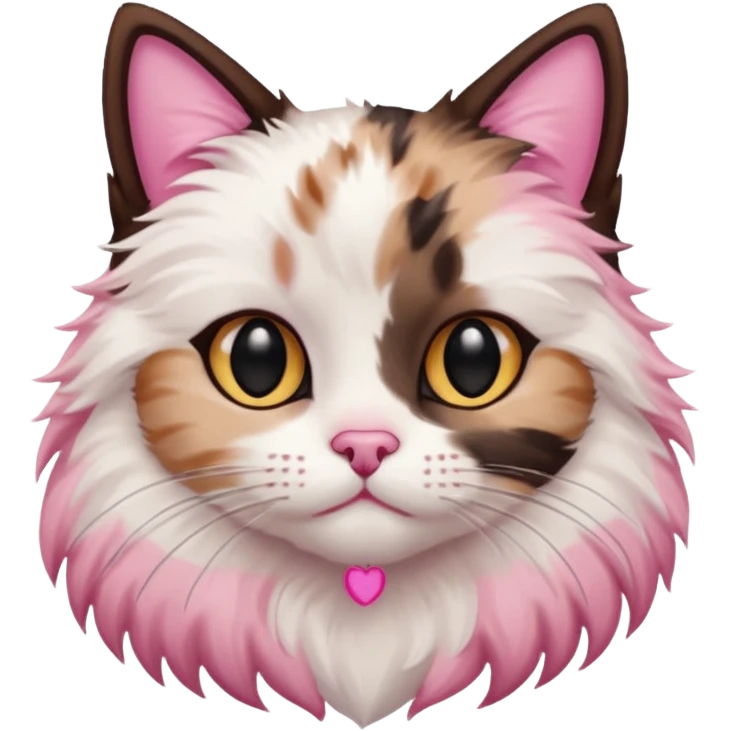 Color point cat brown and black emoji