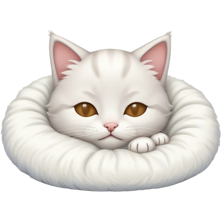 sleepy cozy kitten in bed emoji