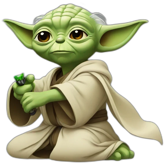 yoda using the force emoji