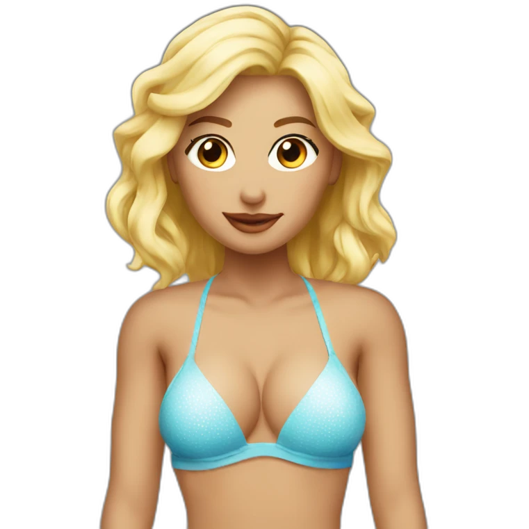 Sexy bikini blonde emoji
