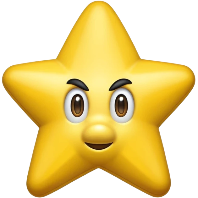 ESTRELLA DE SUPER MARIO SIN NARIZ Y SIN BOCa nadams los ojos emoji