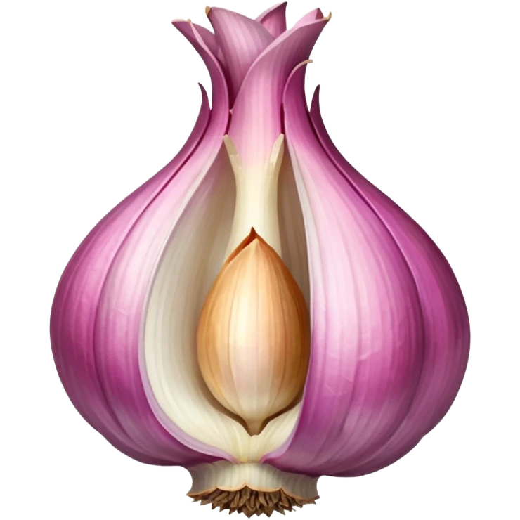 pink garlic with piece emoji