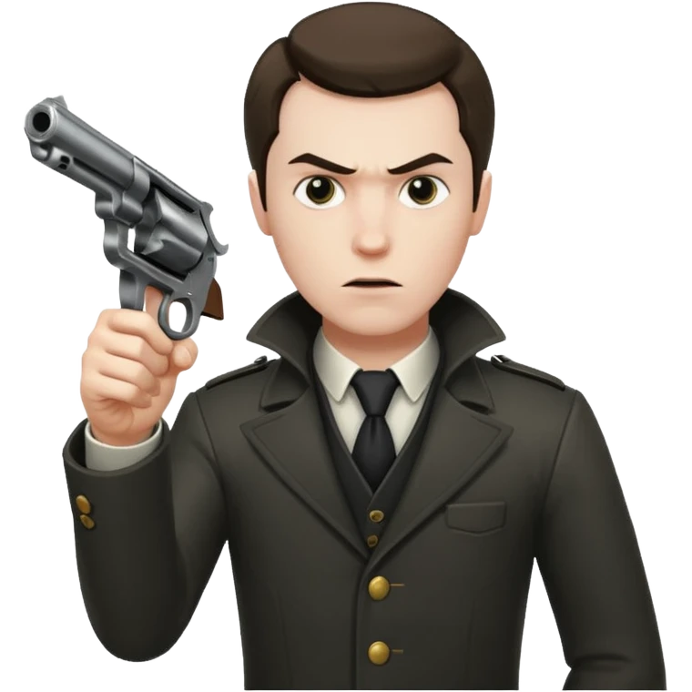 man killing himself with a revolver emoji