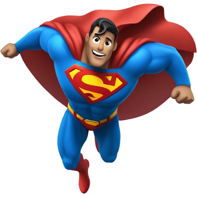 Superman flying emoji