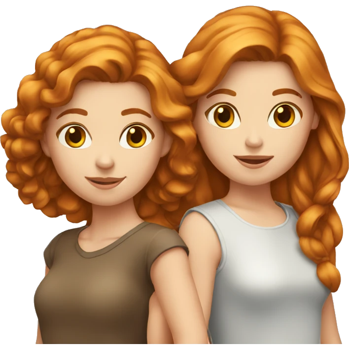 two--girls-best-friends-brownhair-ginger emoji
