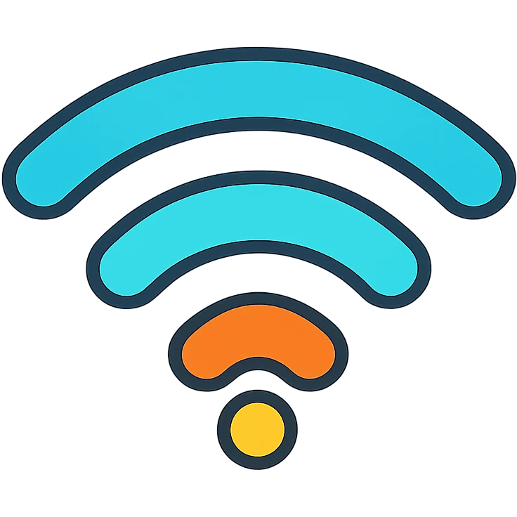 clean and modern wifi logo emoji