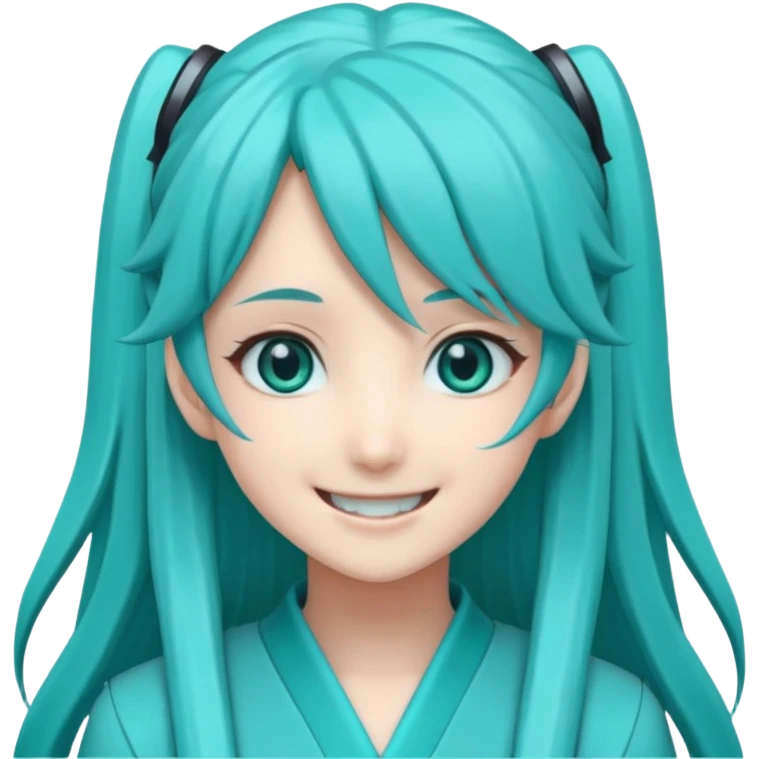 Hatsune miku with wicked smile emoji