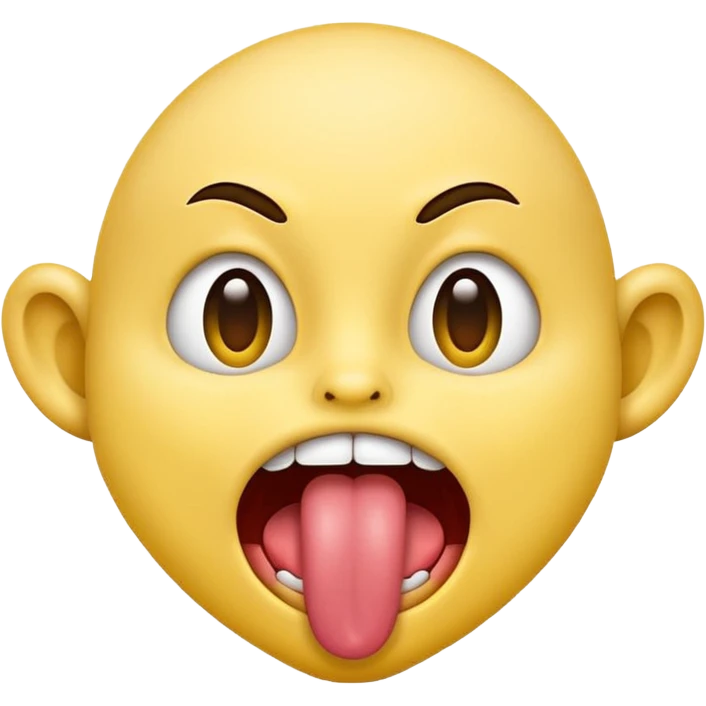 An emoji sticking there tongue out and chocking themselves  emoji