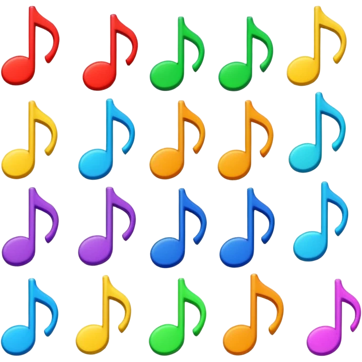 Music flashcards emoji