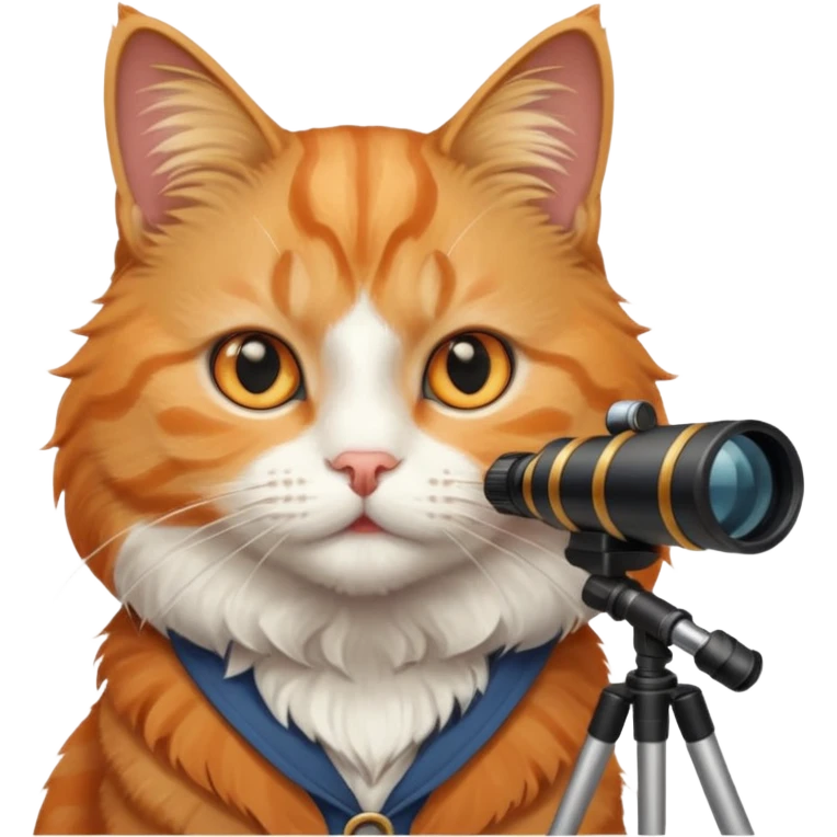 Cat have a telescop emoji