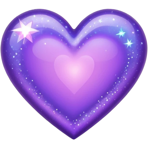 glittery purple heart emoji