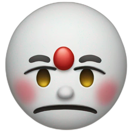 sad clown butt out emoji