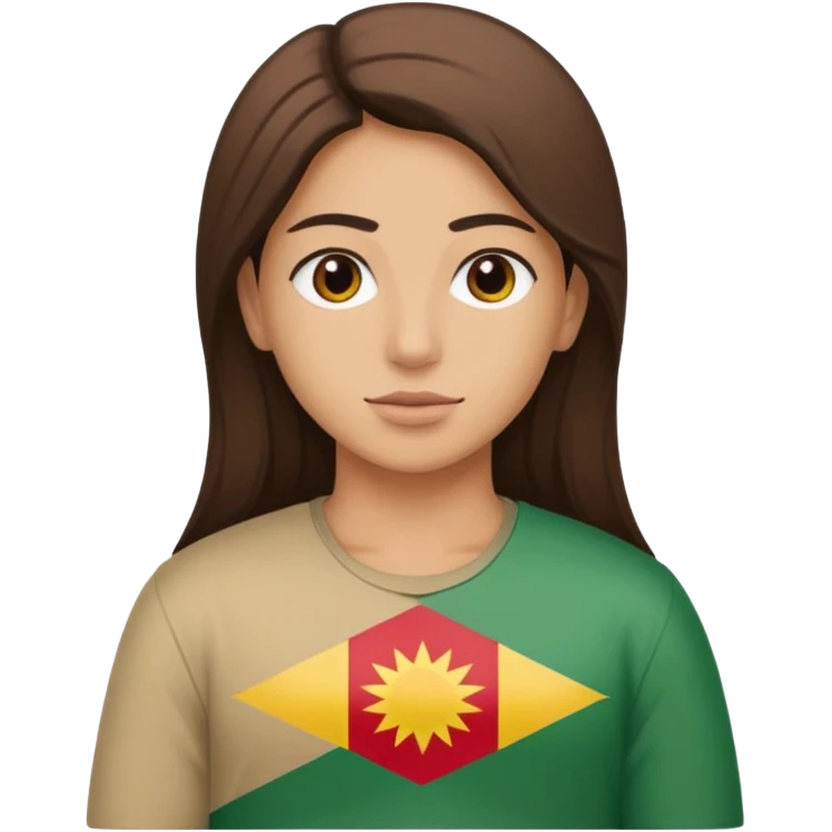 someone with the Kurdistan flag on their back emoji