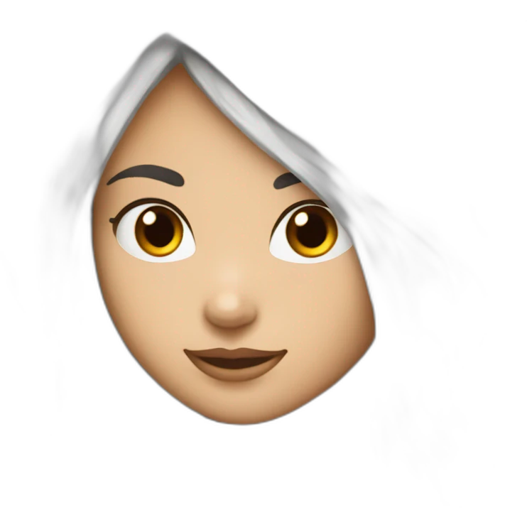 red-ridding-hood-long-straight-black-hair-with-white-streak-hair emoji