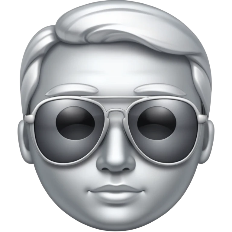 silver face in sunglasses emoji