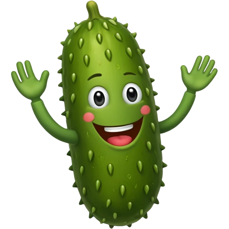 Dancing pickle emoji