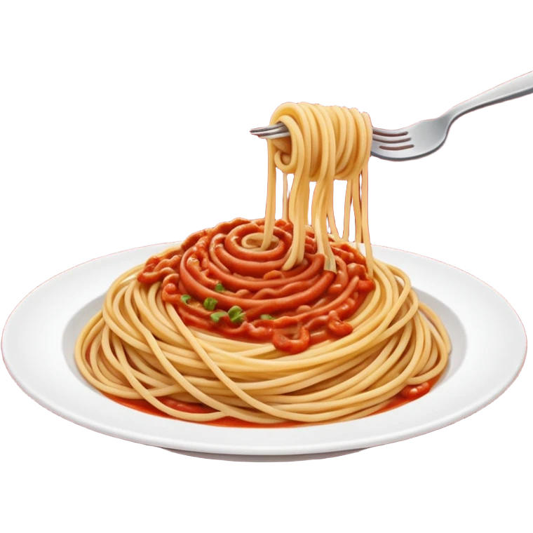 pasta swirl of spaghetti all'assasina, no fork emoji