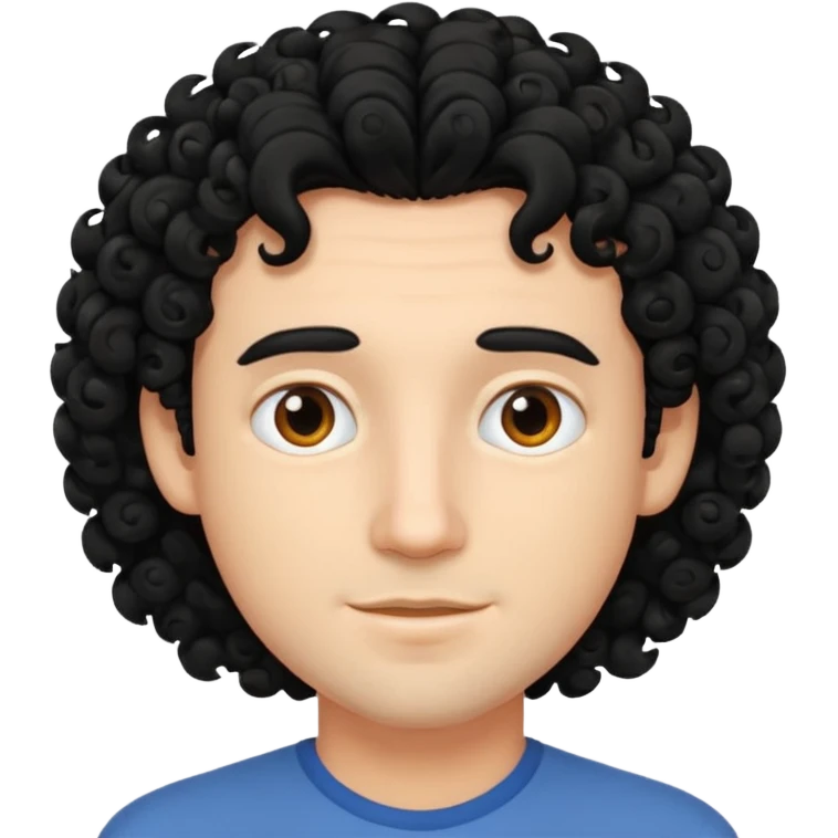 curly haired head cat man emoji