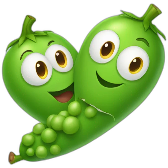Two peas who love each other emoji