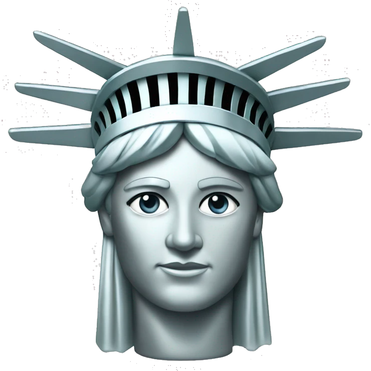 Statue of Liberty made of platinum emoji