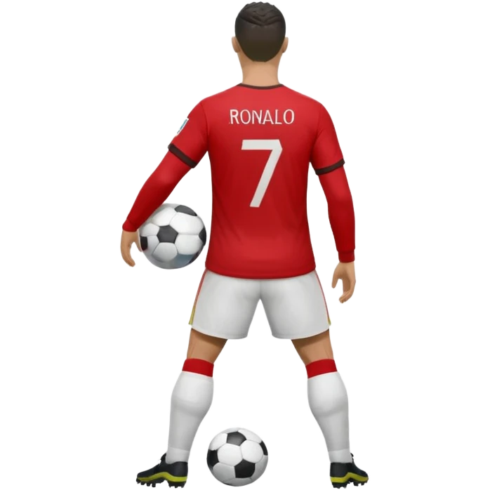 red football shirt with Ronaldo on the back emoji
