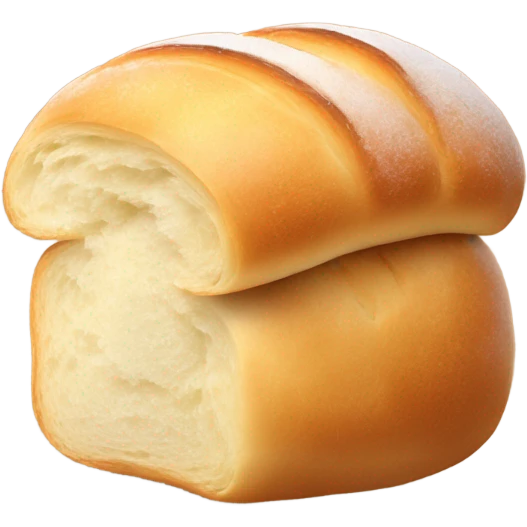  fluffy bread roll with sugar on top emoji