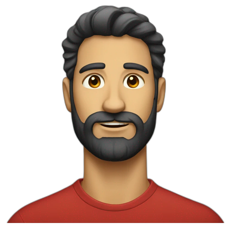 Standard con barba roja emoji