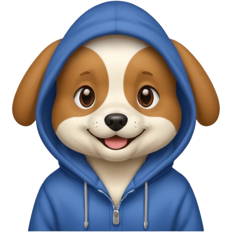 Dog wearing a hoodie emoji