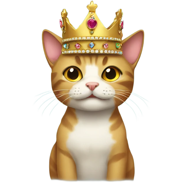 cat wearing a crown emoji