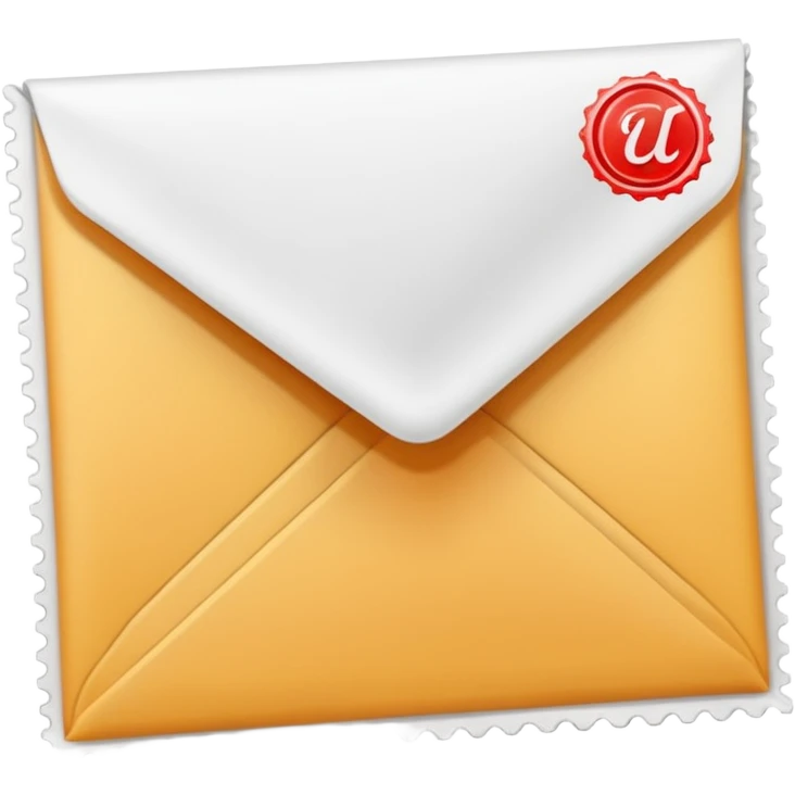 Letter with stamp on it emoji