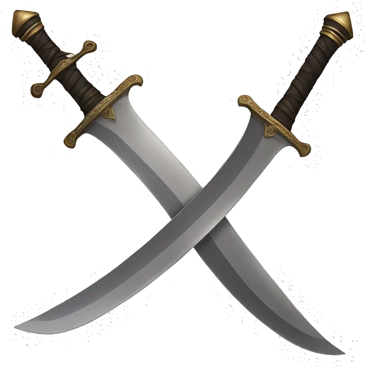 Curvy Sword with double blade at the end ( zulfikar Sword ) emoji