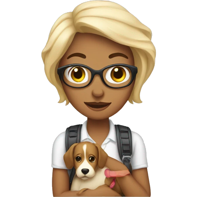 mulher como pet sitter emoji