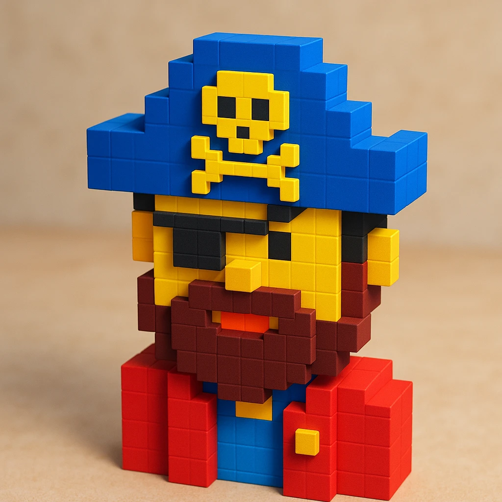 pirate with eyepatch, realistic background emoji