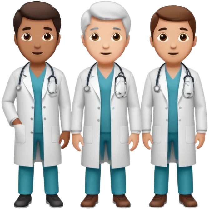 5 doctor staff all men make the differ in age emoji