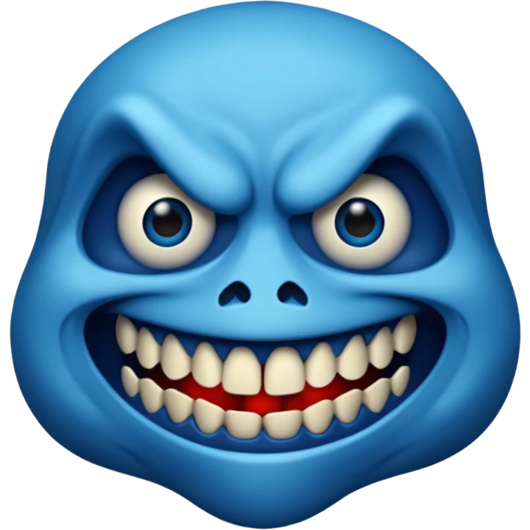 blue scary face thing emoji