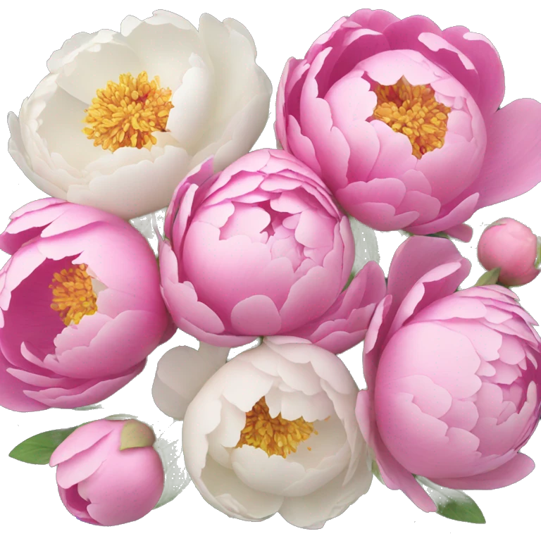 Peonies bouquet emoji
