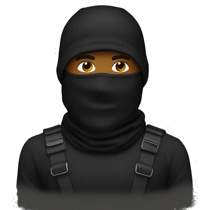 black balaclava emoji