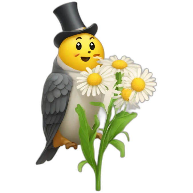 Paresseux avec un pissenlit emoji