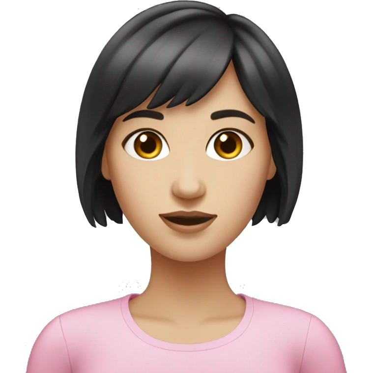white-woman-with-dark-hair-and-bangs pink emoji