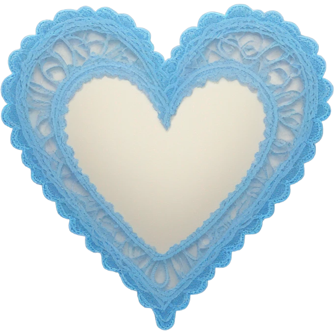 A blue laced heart emoji