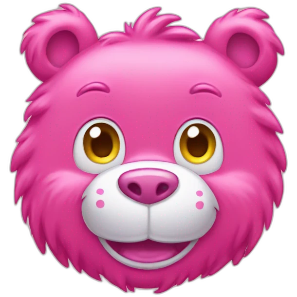 Pink monster care bear emoji