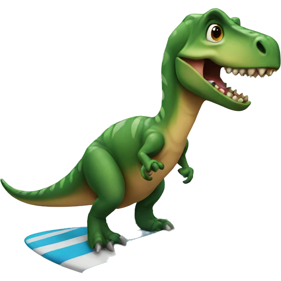 Dino with a Surf  emoji
