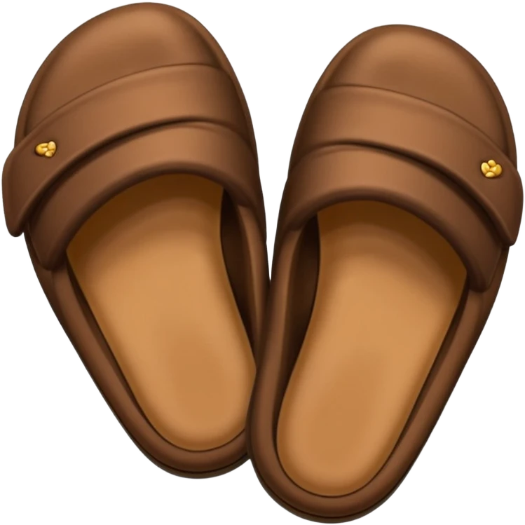 Brown foot next to slippers emoji