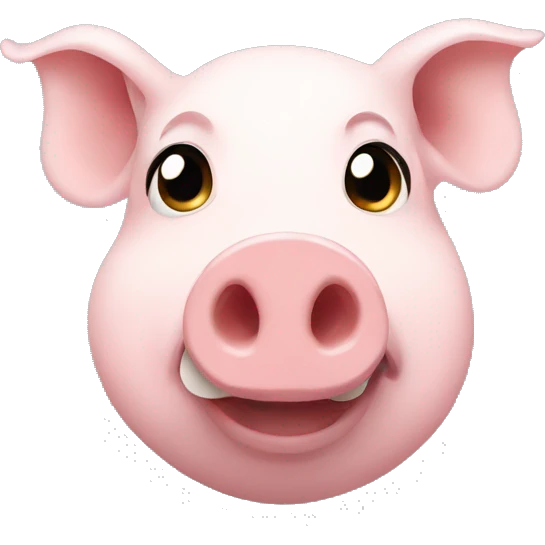 pig with a white heart emoji