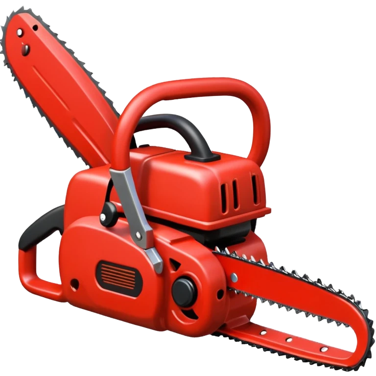 Small chainsaw, horror anime style, cartoon emoji, no background emoji