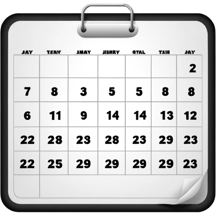 3 x 30 days calendar emoji