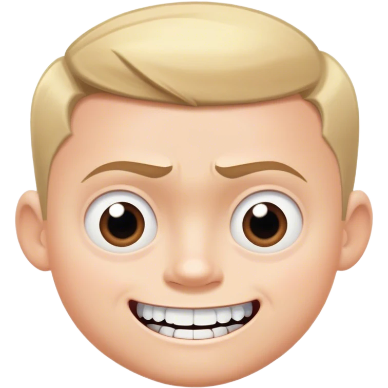 Child Mr incredible head zoomed in and with big teeth and eyes and 2010-2017 ten year old haircut for ten year olds slowly zooming out emoji