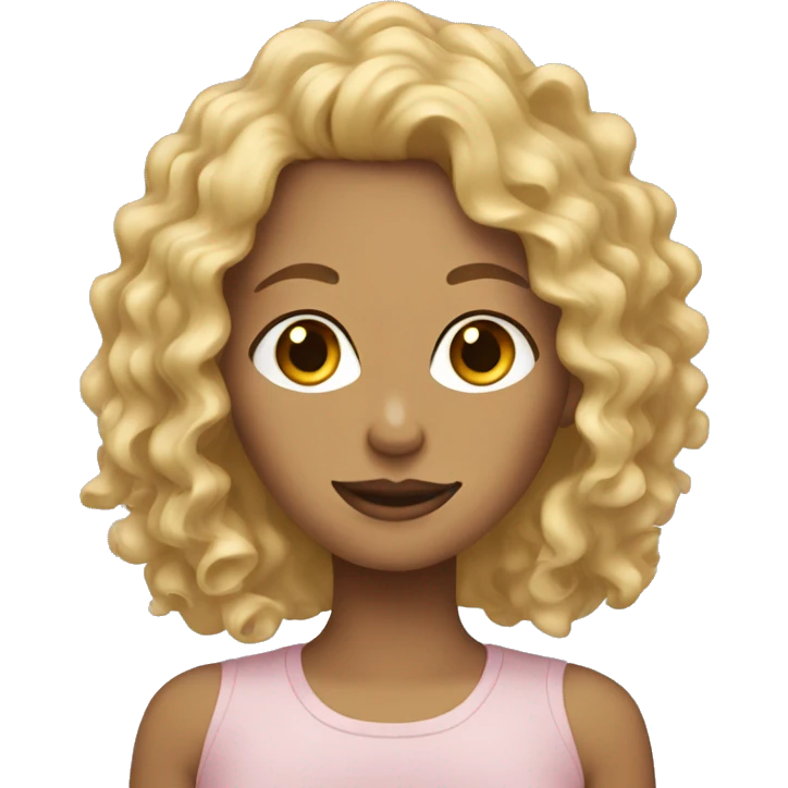 Curly blonde woman  emoji