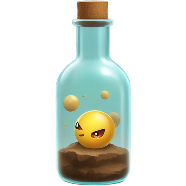 starship in horizontal bottle emoji